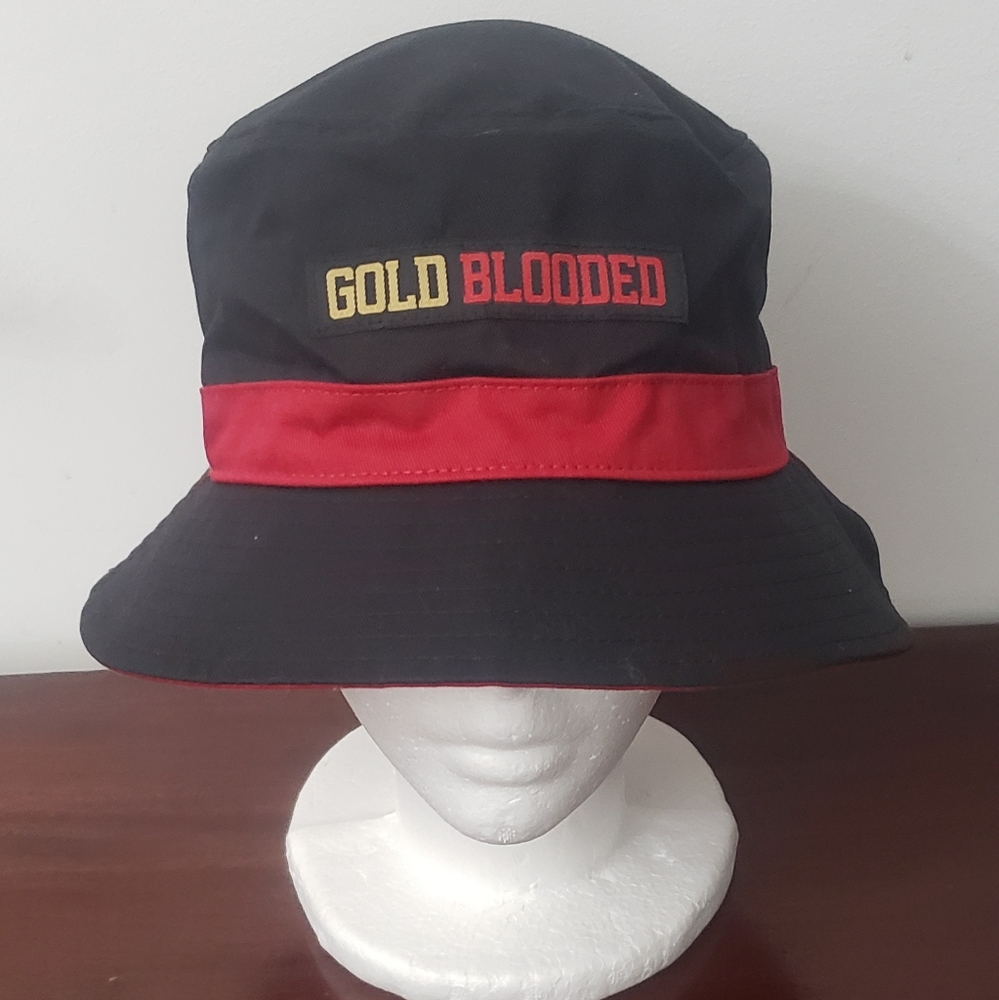 Adapt Clothing Brand Unisex "Gold Blooded" Black Bucket Hat Size S/M NWOT